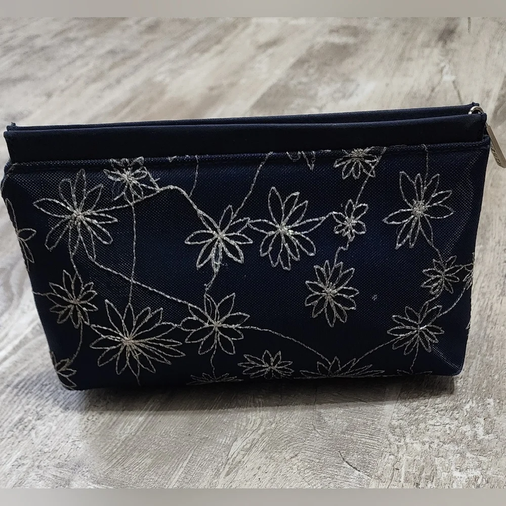 GIVENCHY Ladies Pouch Nylon Embroidered Floral Makeup Bag